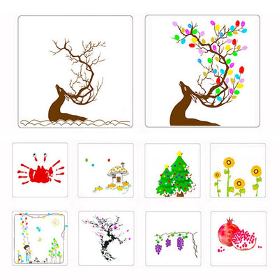 Finger Painting Kit 12 Colors Washable Non Toxic Paint Set For Kids