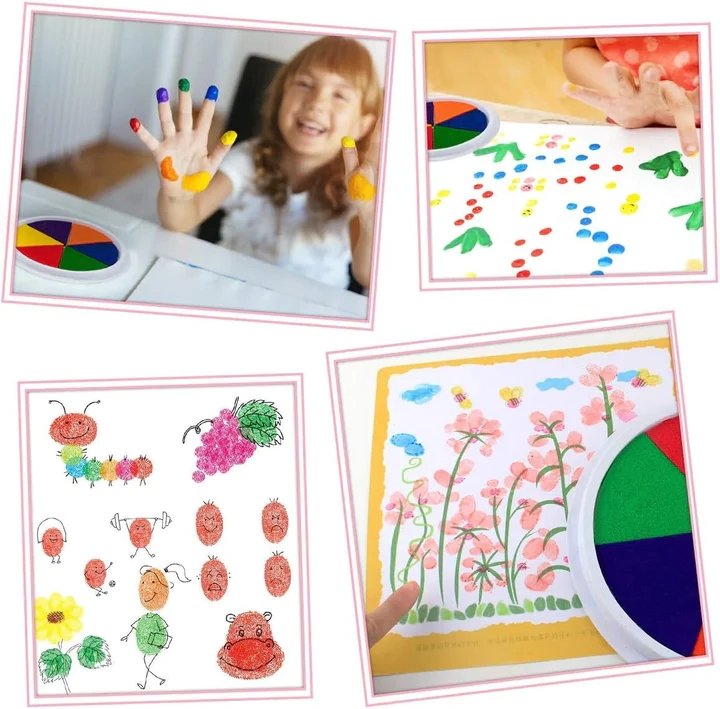 Finger Painting Kit 12 Colors Washable Non Toxic Paint Set For Kids