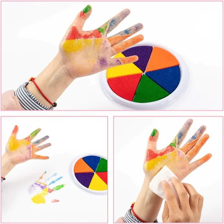 Finger Painting Kit 12 Colors Washable Non Toxic Paint Set For Kids