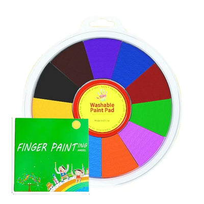 Finger Painting Kit 12 Colors Washable Non Toxic Paint Set For Kids