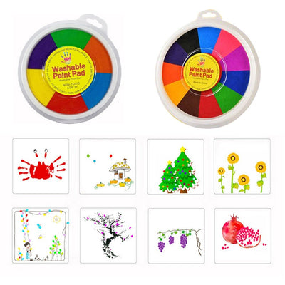 Finger Painting Kit 12 Colors Washable Non Toxic Paint Set For Kids