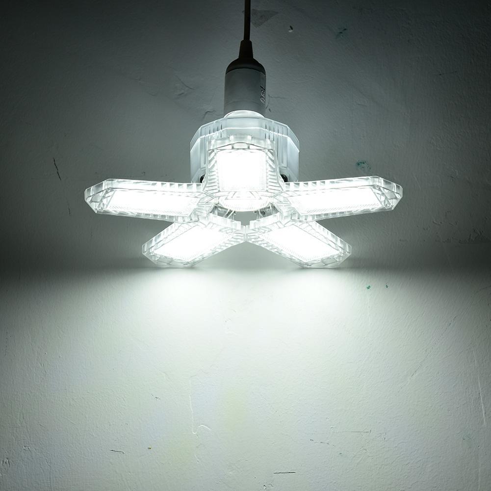 Foldable Garage Light With Five Adjustable Bright Panels