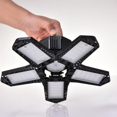 Foldable Garage Light With Five Adjustable Bright Panels