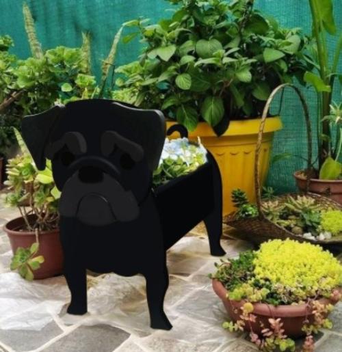Dog Garden Pot Decorative Outdoor Flower Planter For Yard