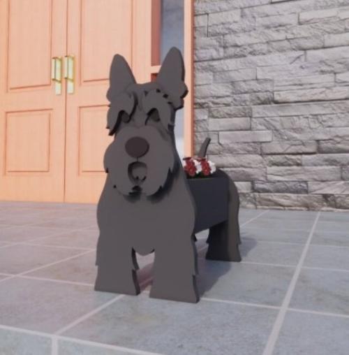 Dog Garden Pot Decorative Outdoor Flower Planter For Yard