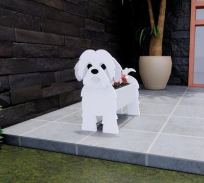Dog Garden Pot Decorative Outdoor Flower Planter For Yard