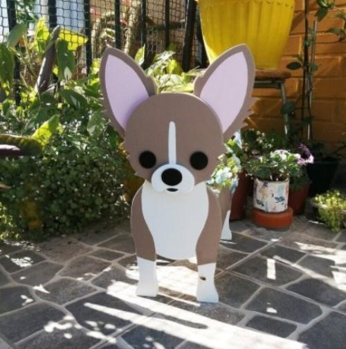 Dog Garden Pot Decorative Outdoor Flower Planter For Yard