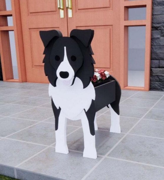 Dog Garden Pot Decorative Outdoor Flower Planter For Yard
