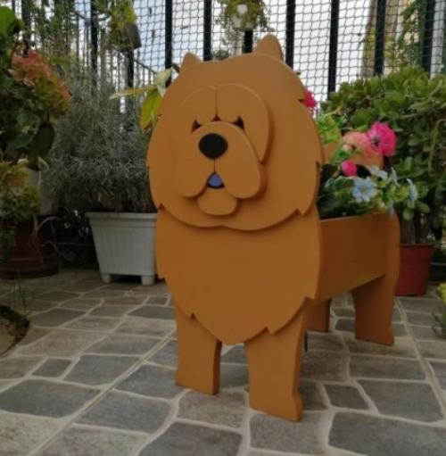 Dog Garden Pot Decorative Outdoor Flower Planter For Yard
