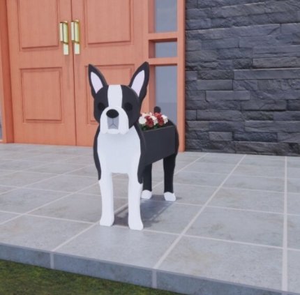 Dog Garden Pot Decorative Outdoor Flower Planter For Yard