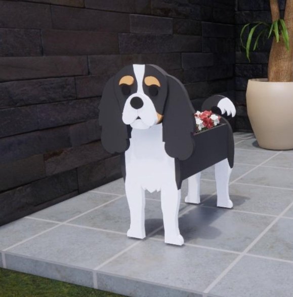 Dog Garden Pot Decorative Outdoor Flower Planter For Yard
