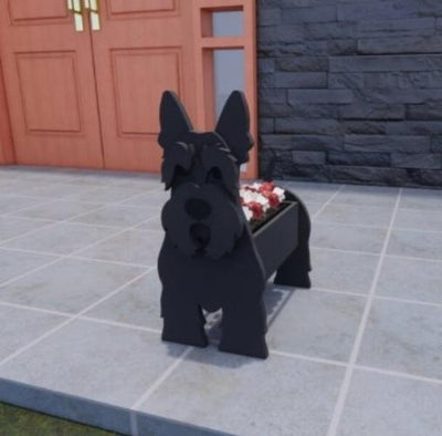 Dog Garden Pot Decorative Outdoor Flower Planter For Yard