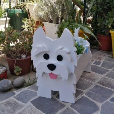 Dog Garden Pot Decorative Outdoor Flower Planter For Yard