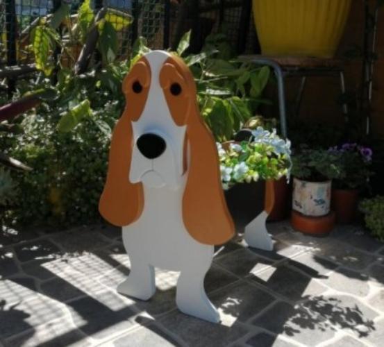 Dog Garden Pot Decorative Outdoor Flower Planter For Yard