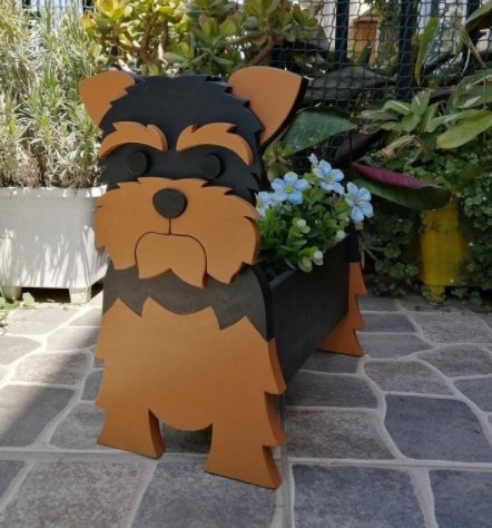 Dog Garden Pot Decorative Outdoor Flower Planter For Yard
