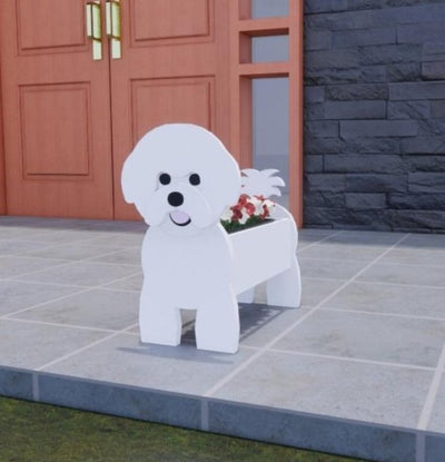 Dog Garden Pot Decorative Outdoor Flower Planter For Yard