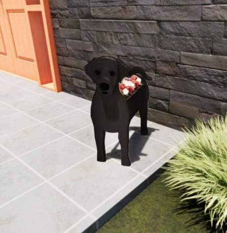 Dog Garden Pot Decorative Outdoor Flower Planter For Yard