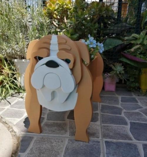 Dog Garden Pot Decorative Outdoor Flower Planter For Yard