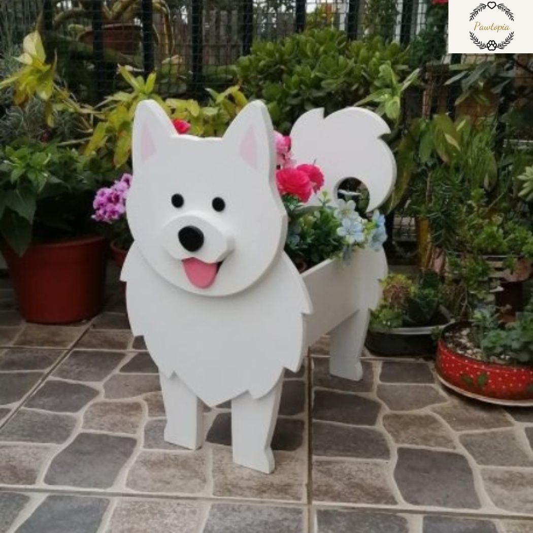Dog Garden Pot Decorative Outdoor Flower Planter For Yard