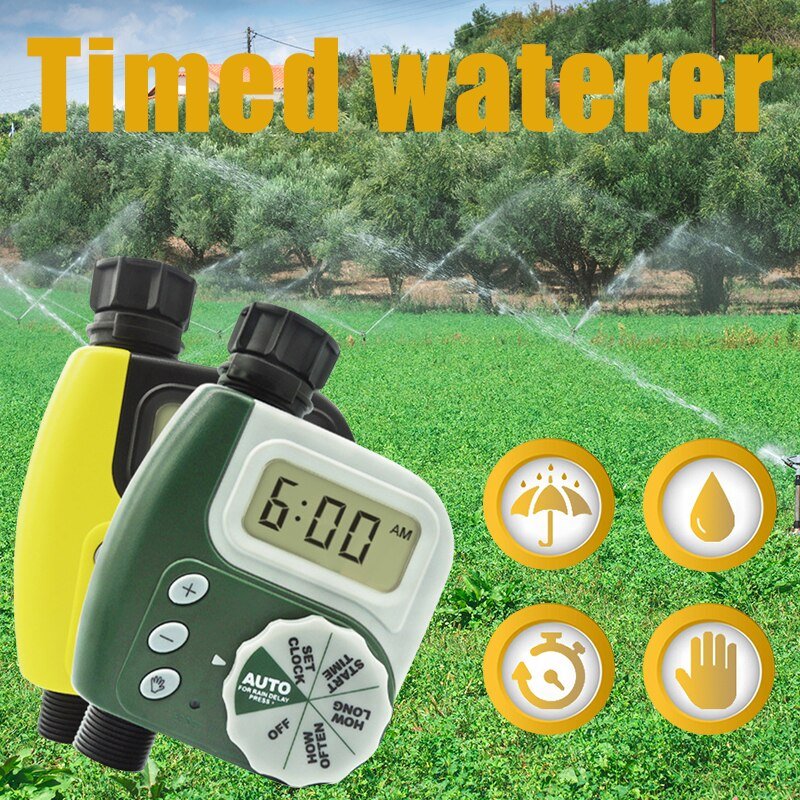Garden Irrigation Timer With Automatic Watering Sprinkler System