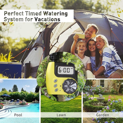 Garden Irrigation Timer With Automatic Watering Sprinkler System
