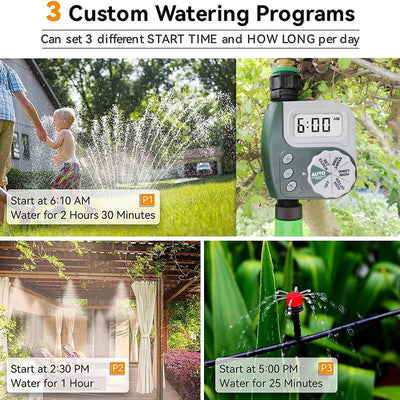 Garden Irrigation Timer With Automatic Watering Sprinkler System