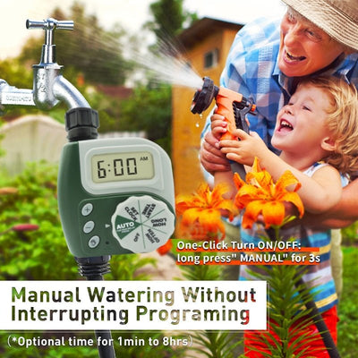 Garden Irrigation Timer With Automatic Watering Sprinkler System