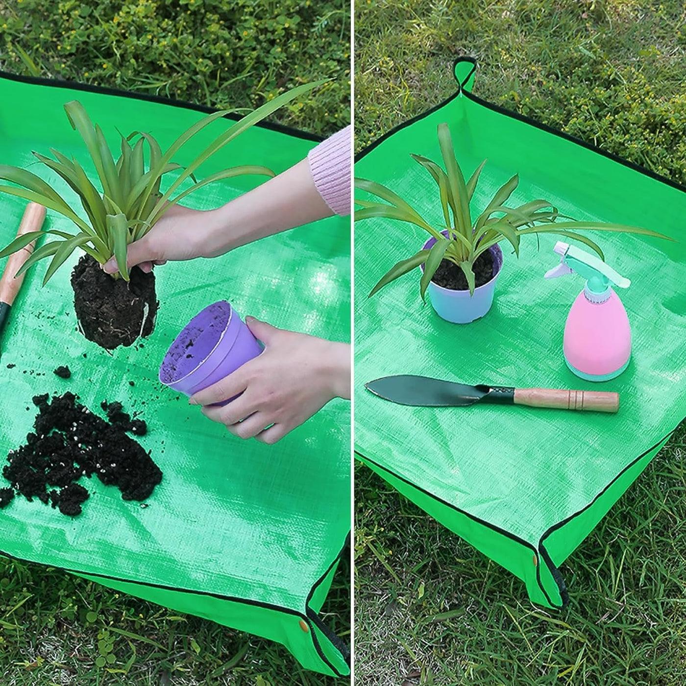 Gardening Work Mat For Indoor Repotting And Potting Soil Control