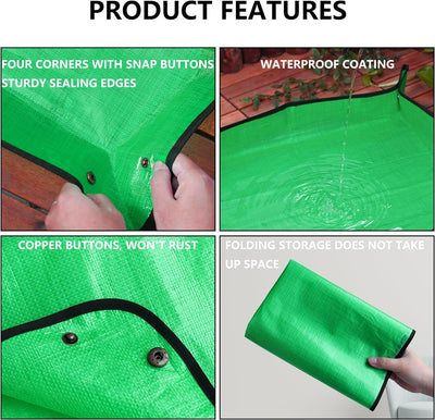 Gardening Work Mat For Indoor Repotting And Potting Soil Control