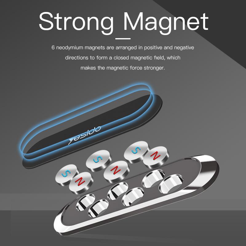 Magnetic Car Phone Holder Mini Strip Mount For Vehicles