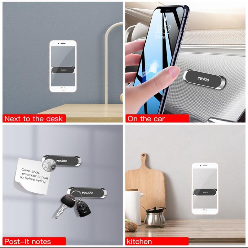 Magnetic Car Phone Holder Mini Strip Mount For Vehicles