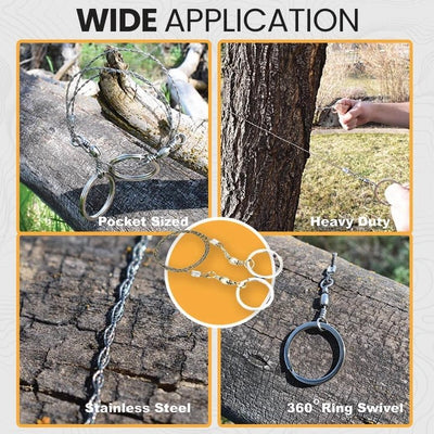 Pocket Chainsaw Portable Stainless Steel Heavy Duty Survival Tool