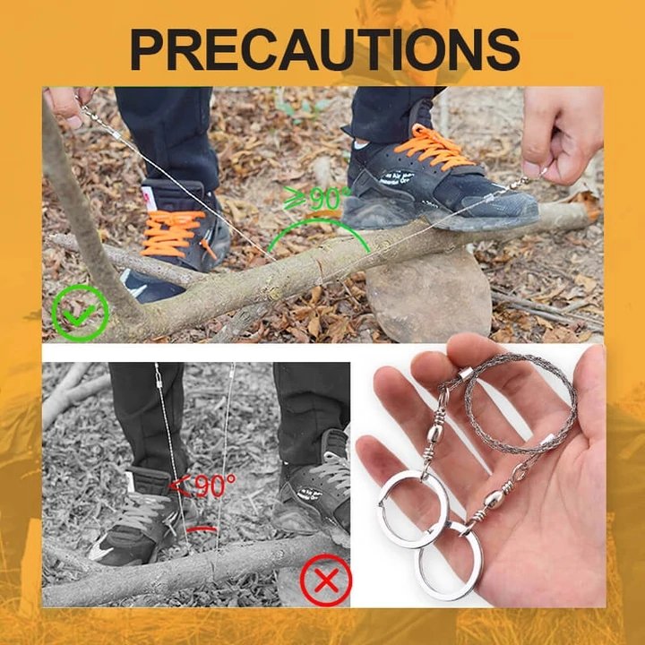 Pocket Chainsaw Portable Stainless Steel Heavy Duty Survival Tool