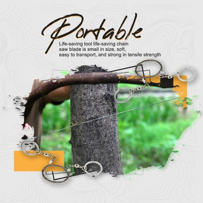 Pocket Chainsaw Portable Stainless Steel Heavy Duty Survival Tool