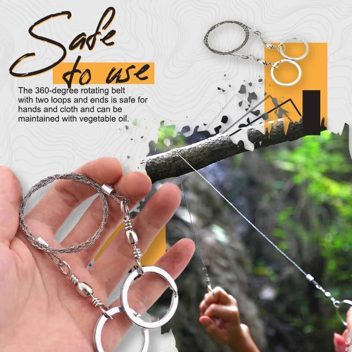 Pocket Chainsaw Portable Stainless Steel Heavy Duty Survival Tool