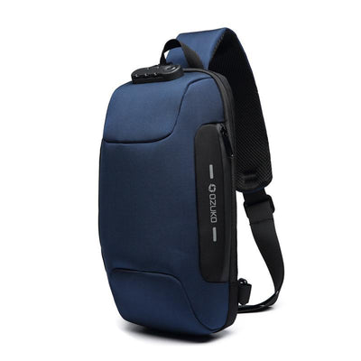 Anti-theft Cross Body Bag With USB Port And 3-Digit Lock