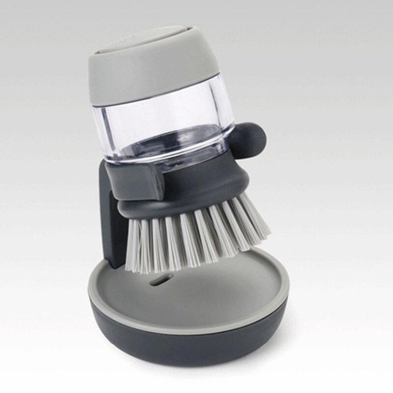 Press Type Dishwashing Brush Durable Easy Grip Cleaning Tool