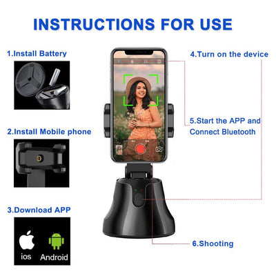 Auto Face Tracking Tripod For Smooth Video Recording And Streaming