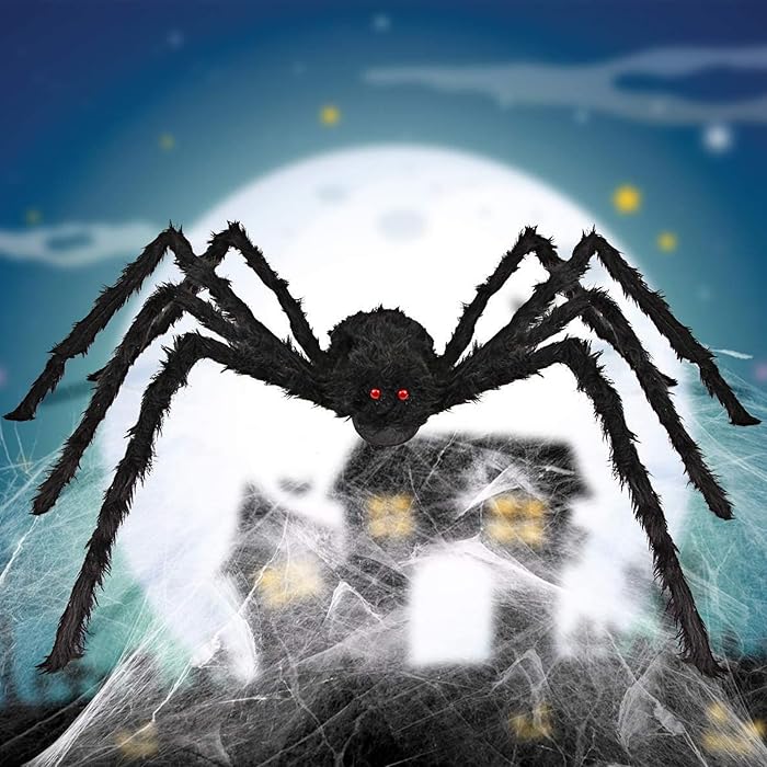 Giant Halloween Spider Decoration Realistic Scary Indoor Outdoor Decor