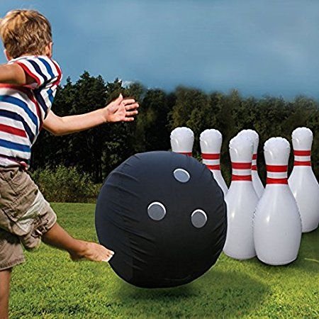 Giant Inflatable Bowling Set Fun Outdoor Yard Game For All Ages