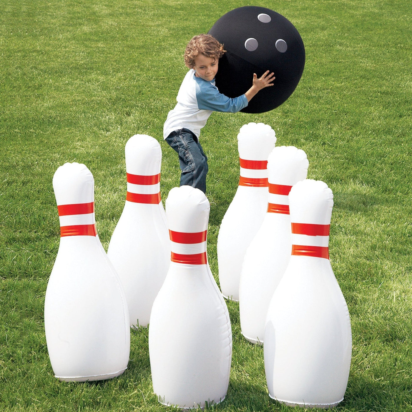 Giant Inflatable Bowling Set Fun Outdoor Yard Game For All Ages