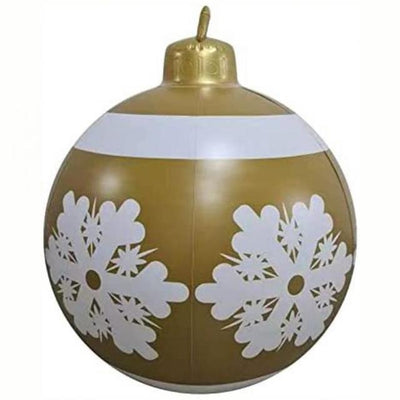 Giant Inflatable Christmas Ornament 24 Inch Outdoor Holiday Decor Ball