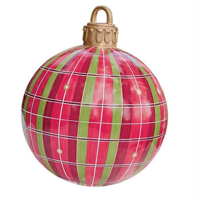 Giant Inflatable Christmas Ornament 24 Inch Outdoor Holiday Decor Ball