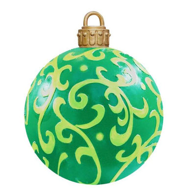 Giant Inflatable Christmas Ornament 24 Inch Outdoor Holiday Decor Ball