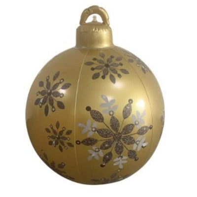 Giant Inflatable Christmas Ornament 24 Inch Outdoor Holiday Decor Ball