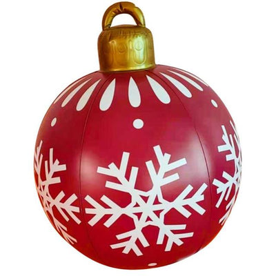 Giant Inflatable Christmas Ornament 24 Inch Outdoor Holiday Decor Ball