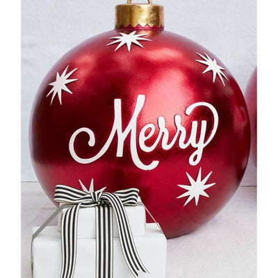Giant Inflatable Christmas Ornament 24 Inch Outdoor Holiday Decor Ball