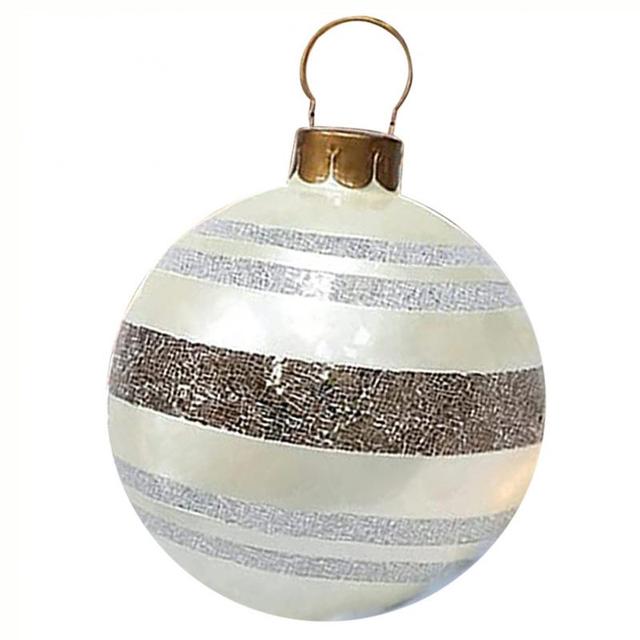Giant Inflatable Christmas Ornament 24 Inch Outdoor Holiday Decor Ball