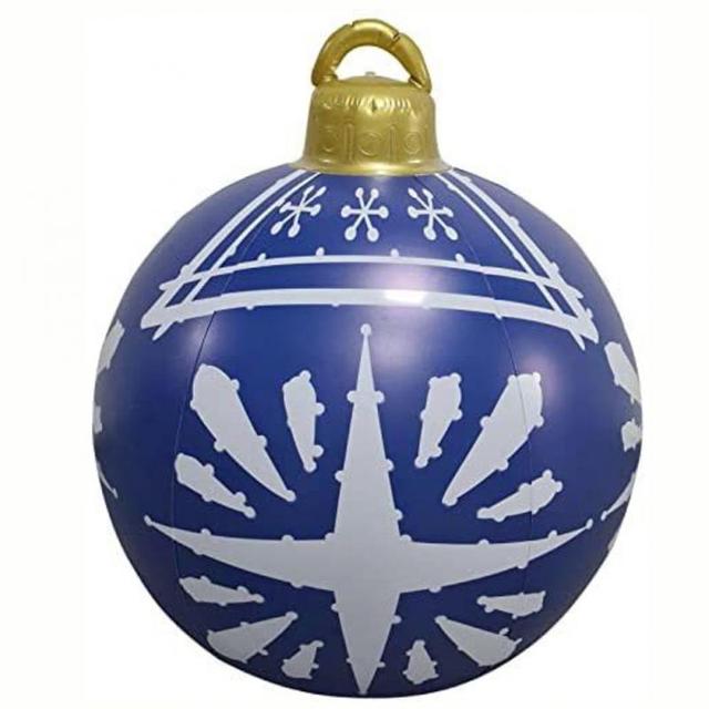 Giant Inflatable Christmas Ornament 24 Inch Outdoor Holiday Decor Ball