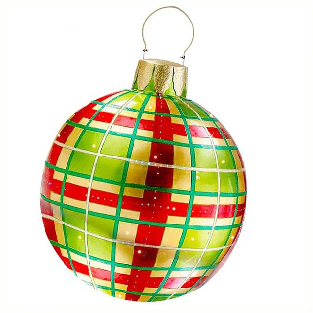 Giant Inflatable Christmas Ornament 24 Inch Outdoor Holiday Decor Ball